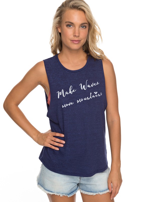 roxy, Make Waves Muscle Tank, DEEP COBALT (bre0) 0 Make Waves Muscle Tank ARJZT04721 Roxy