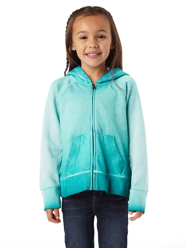 roxy, Girls 2-6 Sunbleached Hoodie, BALTIC BLUE SPRAY WASH PATTERN (blk6) 0 Girls 2-6 Sunbleached Hoodie ARLFT00034 Roxy