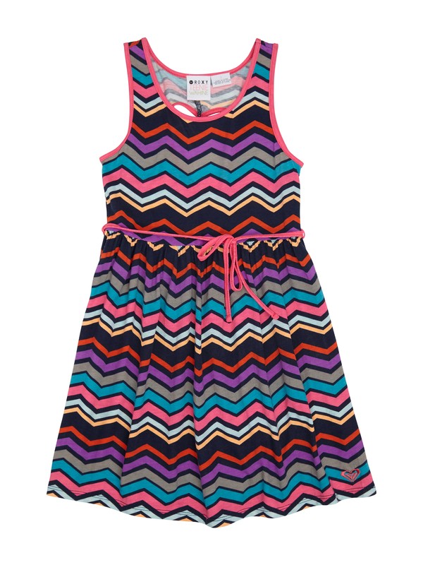 roxy, Girls 2-6 Sweltering Heart Dress, ESTATE BLUE MULTI CHEVRON PRIN (bsw6) 0 Girls 2-6 Sweltering Heart Dress ARLKD00033 Roxy