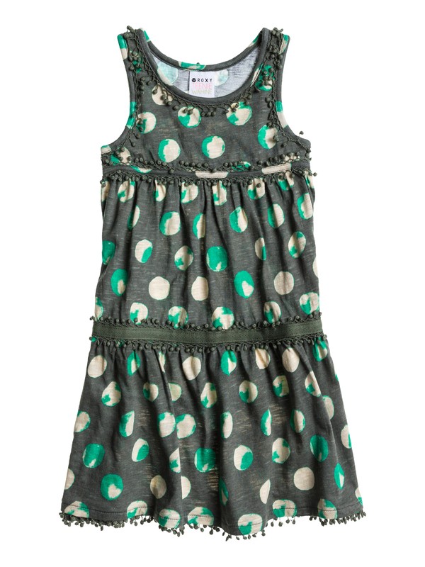 roxy, Girls 2-6 Sundot Dress, FADED MARINE GREEN POLKA DOT (glc6) 0 Girls 2-6 Sundot Dress ARLKD03007 Roxy
