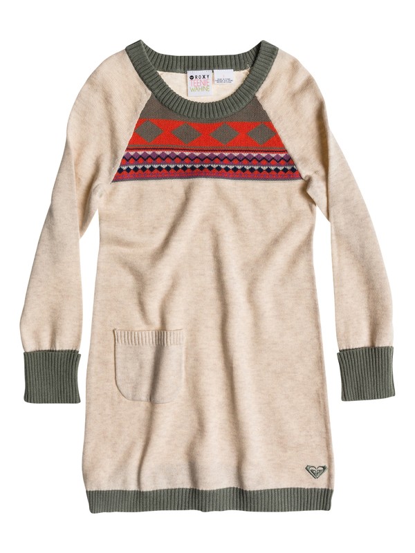 roxy, Girls 2-6 Big Chill Dress, METRO OATMEAL (tfe0) 0 Girls 2-6 Big Chill Dress ARLKD03012 Roxy