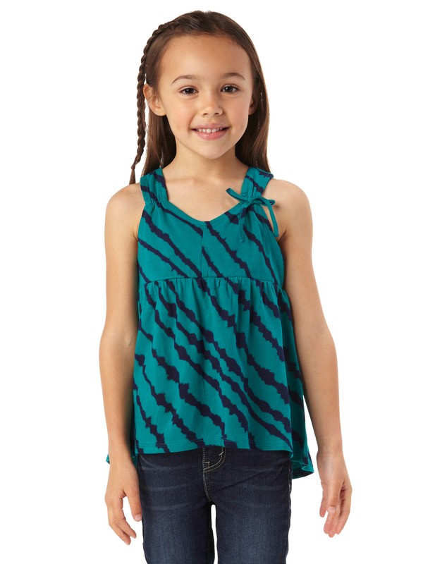 roxy, Girls 2-6 Turn Around Top, SEA WATER TIE DYE STRIPE (grl3) 0 Girls 2-6 Turn Around Top ARLKT00034 Roxy