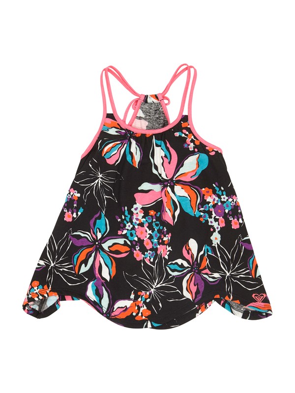 roxy, Girls 2-6 Why Not Tank, TRUE BLACK PAINTED FLORAL (kvj7) 0 Girls 2-6 Why Not Tank ARLKT00047 Roxy