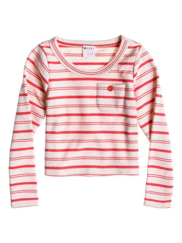 roxy, Girls 2-6 Dawn Top, SHIRTING HOT CORAL Y/D STRIPE (mkz3) 0 Girls 2-6 Dawn Top ARLKT03013 Roxy