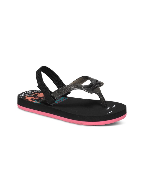 roxy, Girl's 2-6 Fifi Flip Flops, BLACK PRINT (bpt) 0 Girl's 2-6 Fifi Flip Flops ARLL100043 Roxy