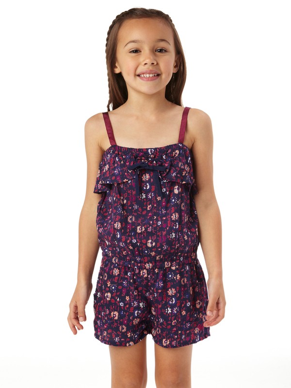 roxy, Girls 2-6 Scout Romper, INDIGO ETHNIC FLORAL DITSY (pss6) 0 Girls 2-6 Scout Romper ARLNS00009 Roxy