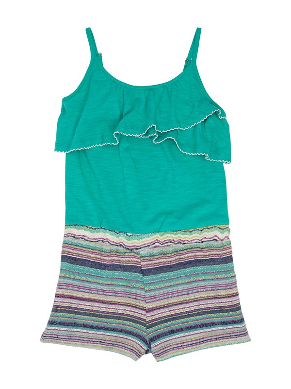 roxy, Girls 2-6 Moon Rise Romper, SPECTRA GREEN (gnq0) 0 Girls 2-6 Moon Rise Romper ARLNS00014 Roxy