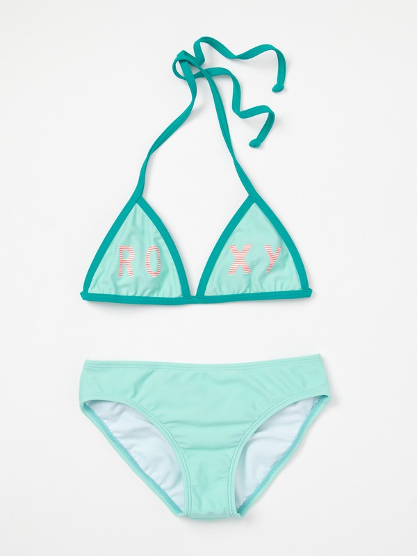 roxy, Girls 2-6 Wild and Free Tiki Triangle Bikini Set, CABBAGE (cbw) 0 Girls 2-6 Wild and Free Tiki Triangle Bikini Set ARLS200006 Roxy