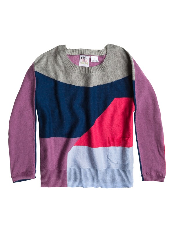 roxy, Girls 2-6 Happy Days Sweater, HERITAGE HEATHER (sgrh) 0 Girls 2-6 Happy Days Sweater ARLSW03004 Roxy