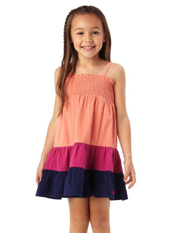 roxy, Girls 2-6 Block Party Dress, CANTALOUPE (mge0) 0 Girls 2-6 Block Party Dress ARLWD00013 Roxy