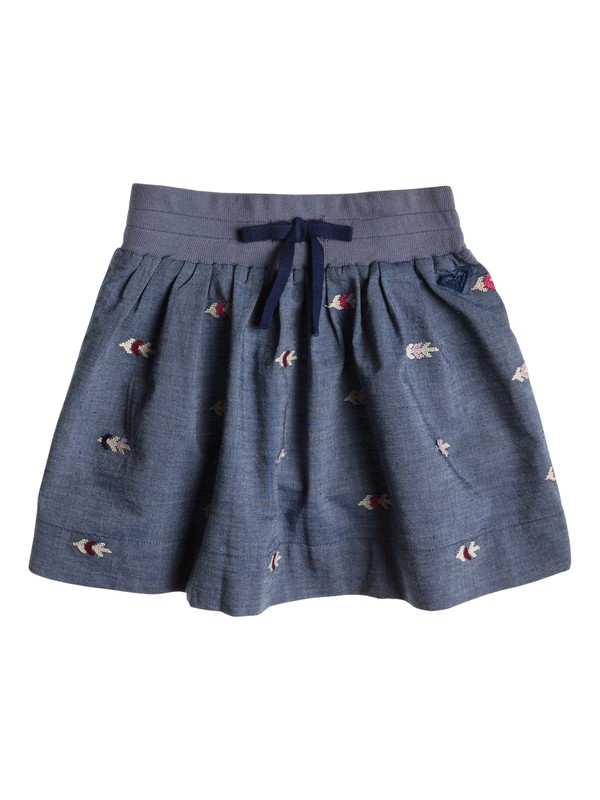 roxy, Girls 2-6 Arrowhead Skirt, ARROW EMBROIDERY CHAMBRAY PRIN (bjd6) 0 Girls 2-6 Arrowhead Skirt ARLWK03000 Roxy