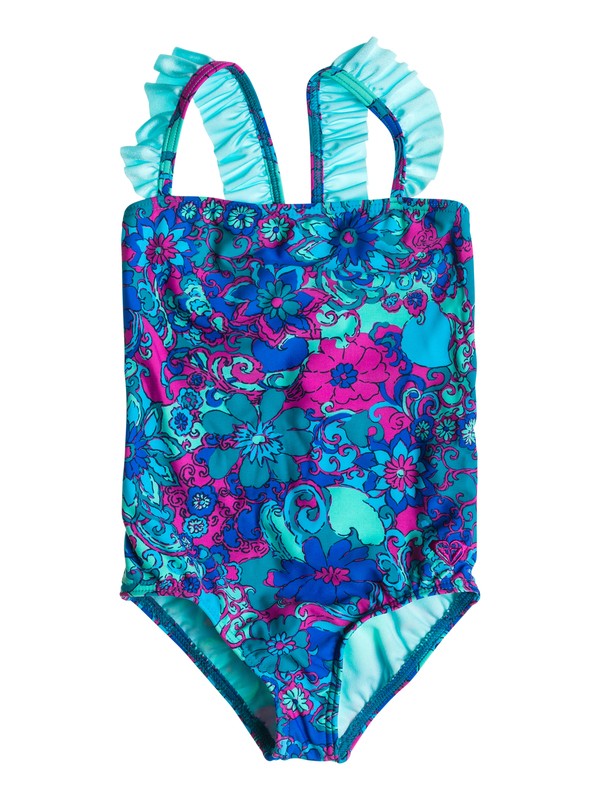 roxy, Girls 2-6 Beach Bound Ruffle Onepiece, BEACH BABE WATER FLORAL (bhf6) 0 Girls 2-6 Beach Bound Ruffle Onepiece ARLX103000 Roxy