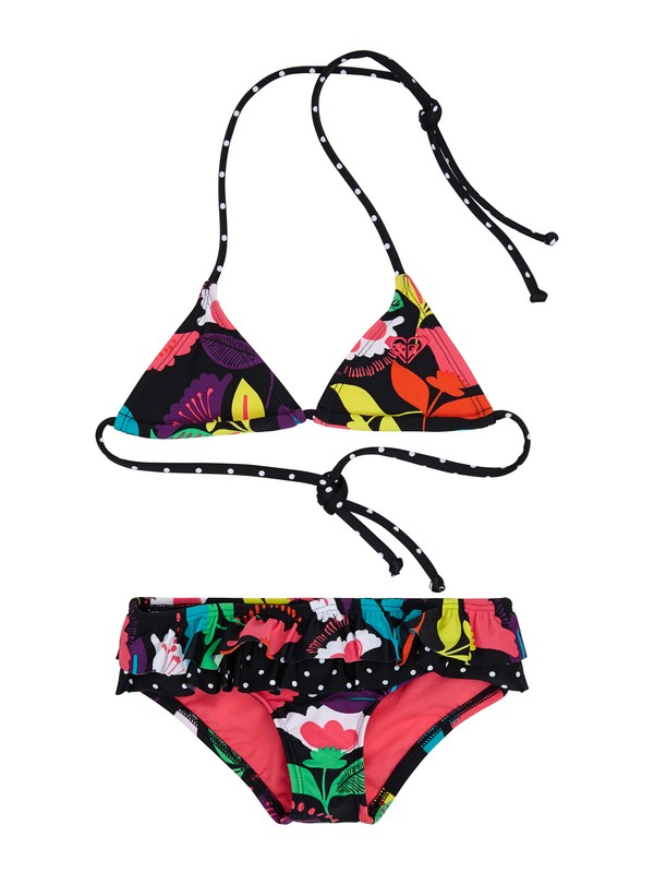 roxy, Girls 2-6 How Sweet It Is Tiki Tri Set, TBLK HOWSWEET (kvj7) 0 Girls 2-6 How Sweet It Is Tiki Tri Set ARLX200014 Roxy