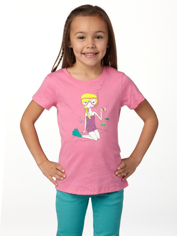 roxy, Girls 2-6 Snorkel Girl Tee, ROSY PINK (mht0) 0 Girls 2-6 Snorkel Girl Tee ARLZT00083 Roxy