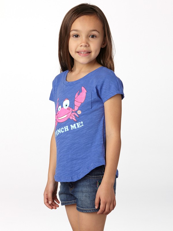 roxy, Girls 2-6 Pinch Me Tie Back Tee, CORN FLOWER (pnd0) 0 Girls 2-6 Pinch Me Tie Back Tee ARLZT00121 Roxy