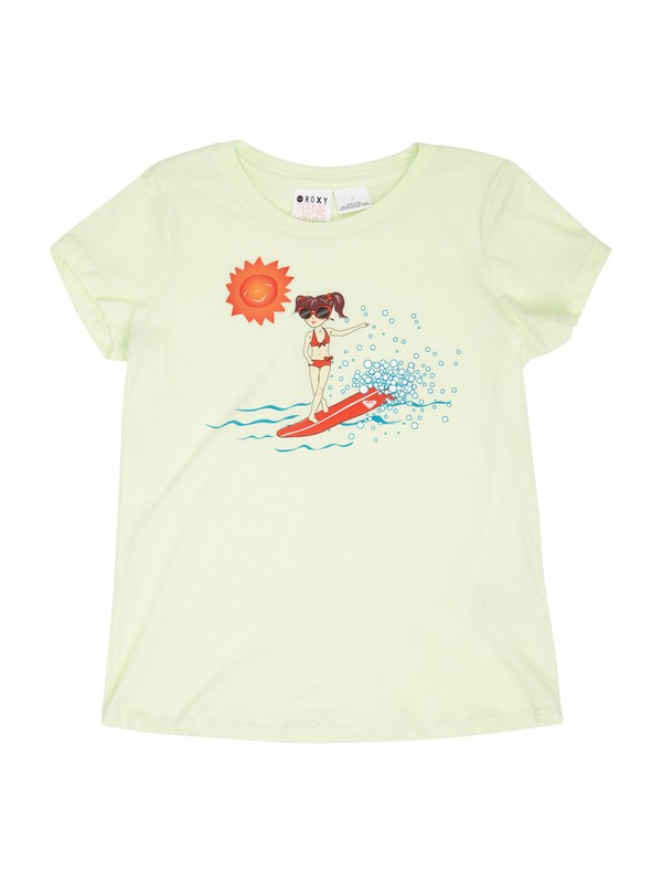 roxy, Girls 2-6 Two Step Tee, LIME CREAM (gbk0) 0 Girls 2-6 Two Step Tee ARLZT00156 Roxy