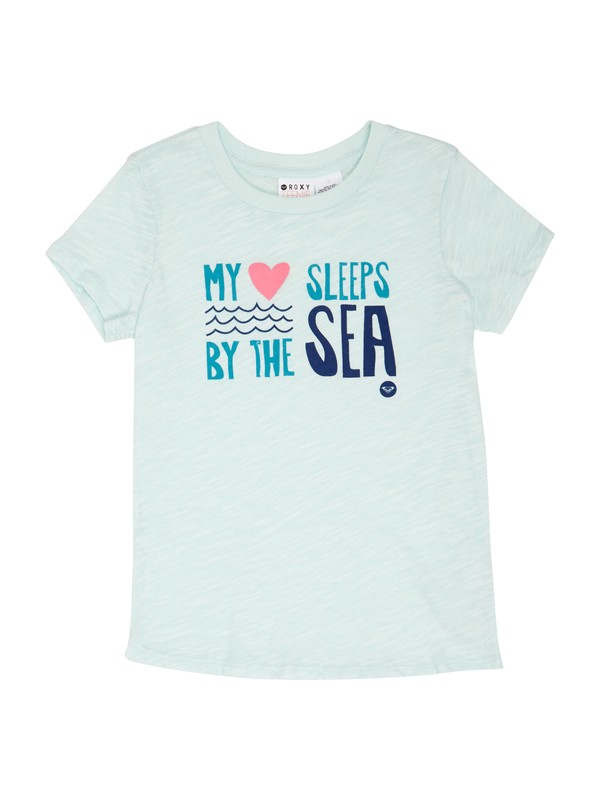 roxy, Girls 2-6 Sea Sleeper Tee, MOON LIGHT JADE (gbe0) 0 Girls 2-6 Sea Sleeper Tee ARLZT00163 Roxy