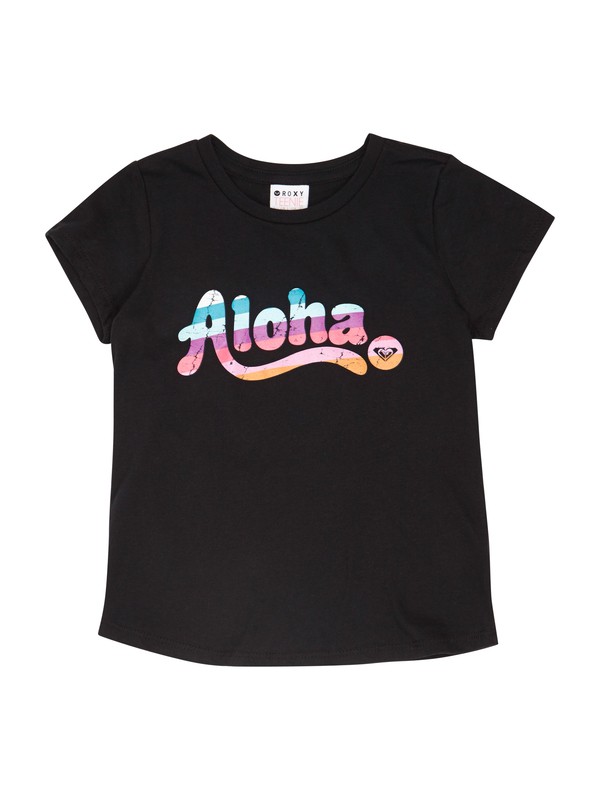 roxy, Girls 2-6 Aloha Tee, TRUE BLACK (kvj0) 0 Girls 2-6 Aloha Tee ARLZT00164 Roxy