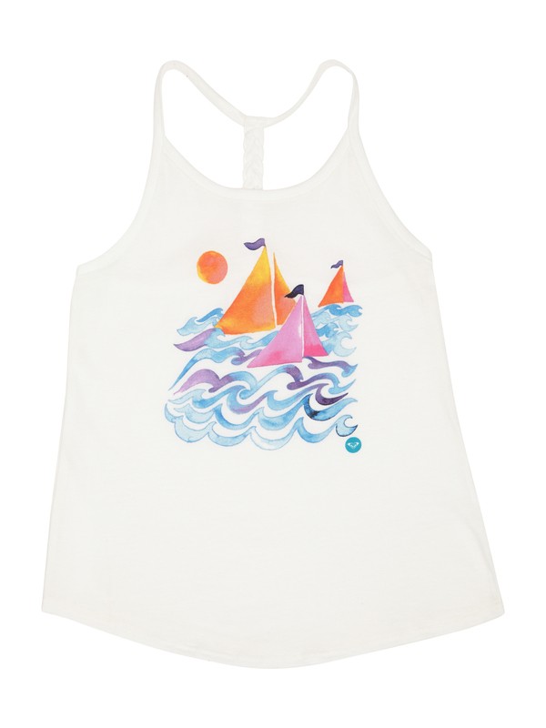 roxy, Girls 2-6 Sail Away Tank, SEA SPRAY (wbs0) 0 Girls 2-6 Sail Away Tank ARLZT00174 Roxy