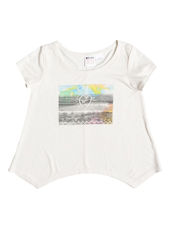 roxy, Girls 2-6 Beach Daze Tee, SEA SALT (wbb0) 0 Girls 2-6 Beach Daze Tee ARLZT03010 Roxy