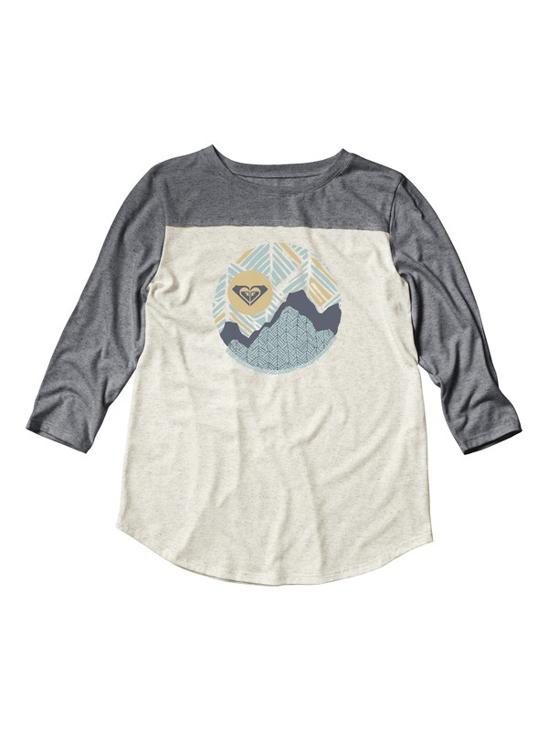 roxy, Girls 2-6 Snow Hat Long Sleeve Tee, SEA SPRAY (wbs0) 0 Girls 2-6 Snow Hat Long Sleeve Tee ARLZT03116 Roxy