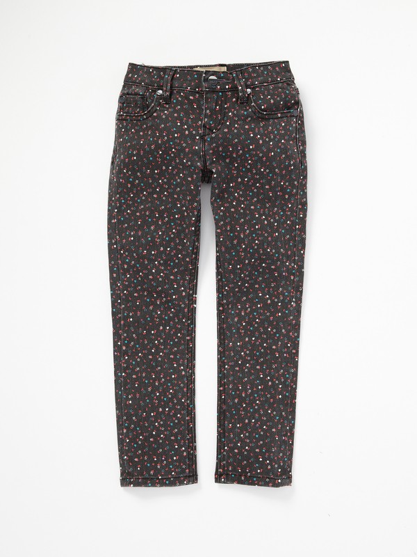 roxy, Baby Skinny Rails Pants, TRUE BLACK FLORAL DITSY (kvj6) 0 Baby Skinny Rails Pants ARNDP00000 Roxy