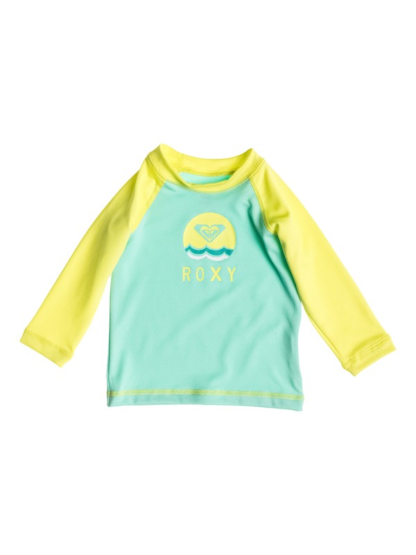 roxy, Baby Sail Away Long Sleeve Rashguard, LIMEADE/SEA FOAM (xggg) 0 Baby Sail Away Long Sleeve Rashguard ARNWR03003 Roxy