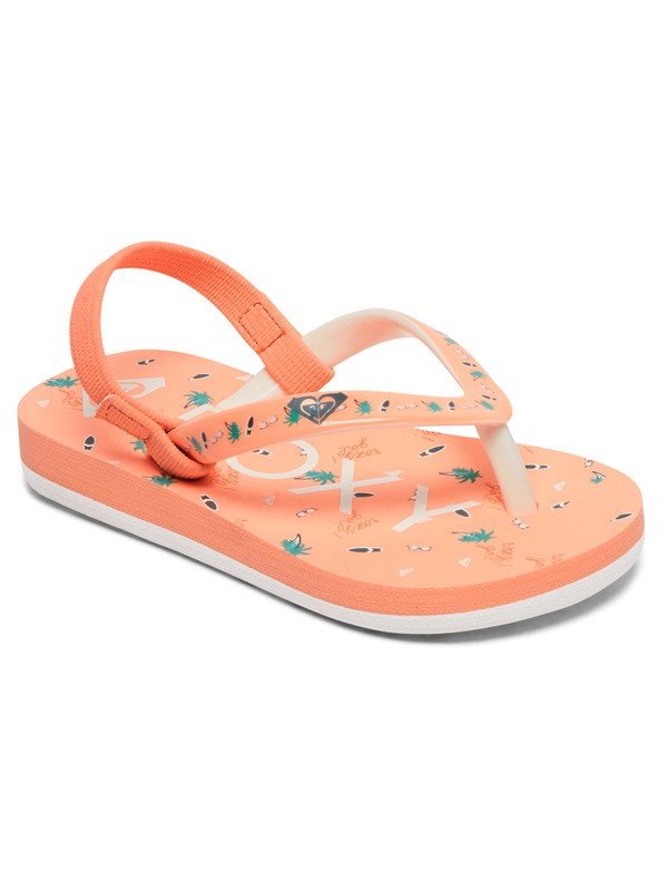 roxy, Pebbles - Flip-Flops for Toddlers, CORAL (crl) 0 Pebbles - Flip-Flops for Toddlers Orange AROL100004 Roxy