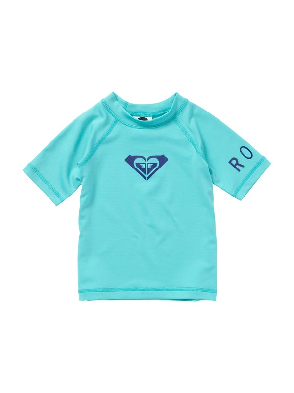 roxy, Girls 2-6 Whole Hearted Toddler SS Rashguard, LIGHT JADE (bjr0) 0 Girls 2-6 Whole Hearted Toddler SS Rashguard AROWR00000 Roxy