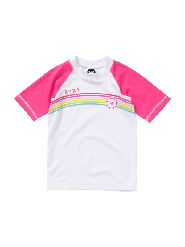 roxy, Girls 2-6 From Above Toddler SS Rashguard, TROPICAL PINK (mlr0) 0 Girls 2-6 From Above Toddler SS Rashguard AROWR00002 Roxy