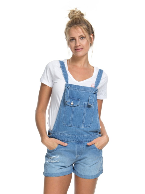 roxy, Macacão Jardineira Jeans Rush Roxy, OCEAN BLUE (blu) 0 Macacão Jardineira Jeans Rush Roxy Azul BR73821073 Roxy
