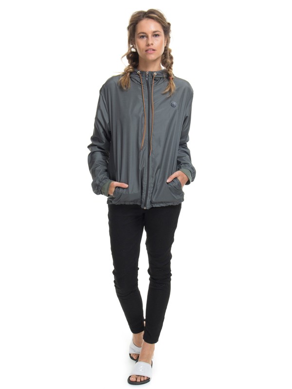 roxy, Jaqueta Corta Vento c/ Capuz To The Boat Roxy, GREY HEATHER (gre) 0 Jaqueta Corta Vento c/ Capuz To The Boat Roxy Verde BR76421098 Roxy