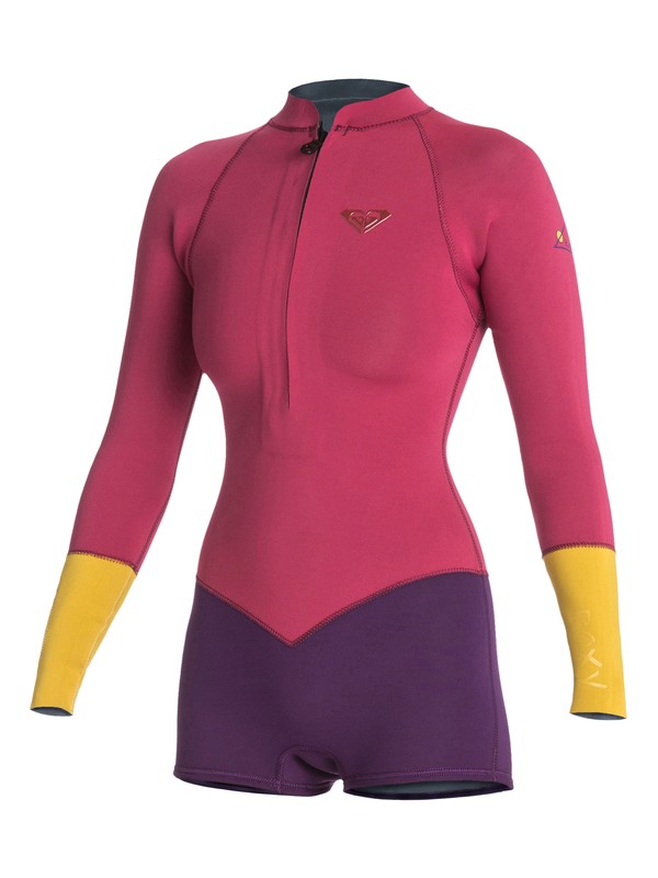 roxy, Shorty 2mm Kassia à manches longues avec front-zip, RED (xryp) 0 Shorty 2mm Kassia à manches longues avec front-zip EARJW400002 Roxy