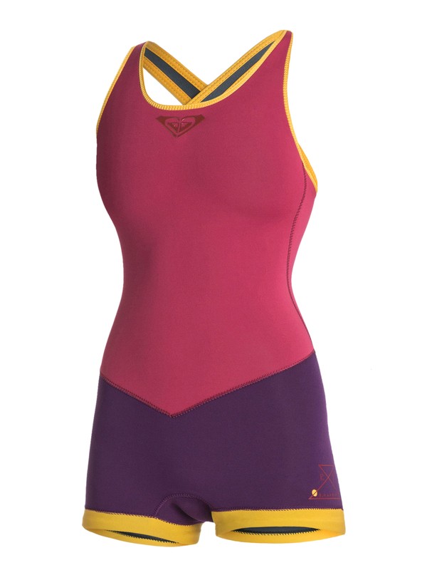 roxy, Kassia 2mm Cross-Back Short John, RED (xryp) 0 Kassia 2mm Cross-Back Short John EARJW600003 Roxy