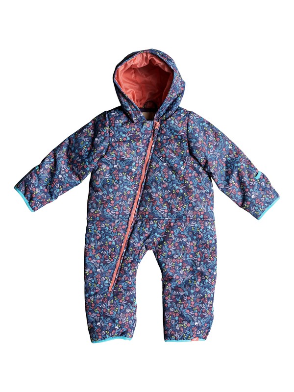 roxy, Baby Rose Snow Suit, BACHELOR BUTTON_RUMBA DITSY (bgz3) 0 Baby Rose Snow Suit Blue ERETS03004 Roxy