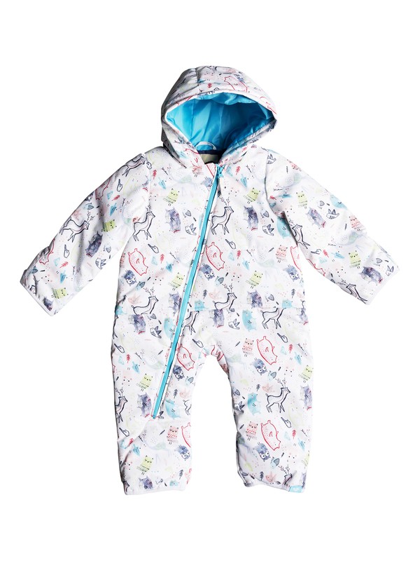 roxy, Baby Rose Snow Suit, BRIGHT WHITE_ANIMALS PARTY (wbb9) 0 Baby Rose Snow Suit Blanc ERETS03004 Roxy