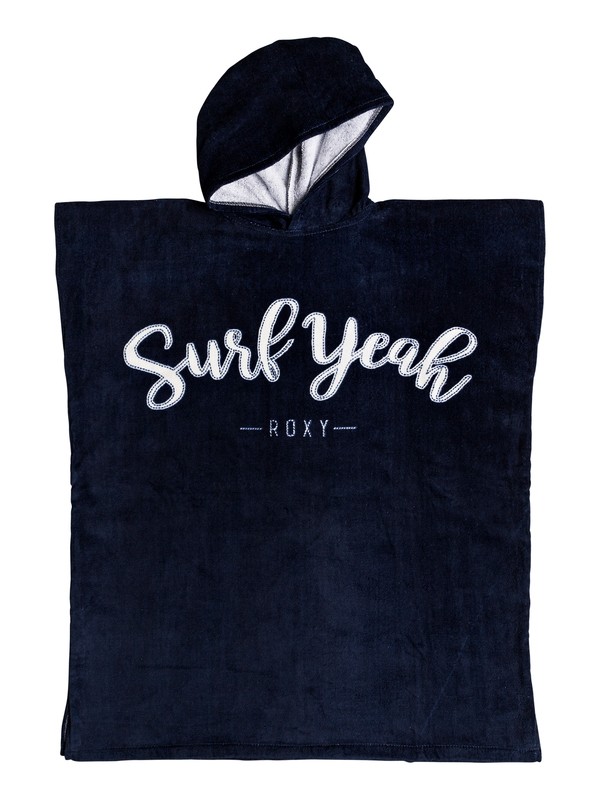 roxy, Girls 7-14 Pass This On Hooded Towel, DRESS BLUES (btk0) 0 Girls 7-14 Pass This On Hooded Towel Blue ERGAA03042 Roxy