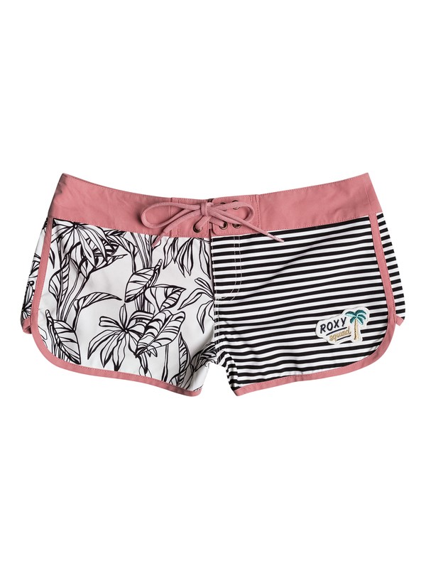 roxy, Girls 7-14 California Diary Boardshorts, MARSHMALLOW SWIM EASY STRIPE (wbt3) 0 Girls 7-14 California Diary Boardshorts ERGBS03036 Roxy