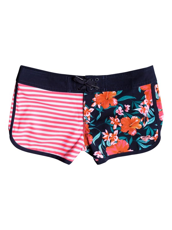 roxy, Girl's 7-14 Roxy Waves Colorblock 5" Boardshorts, DRESS BLUE ISLAND TROPIC (xbbr) 0 Girl's 7-14 Roxy Waves Colorblock 5" Boardshorts ERGBS03042 Roxy