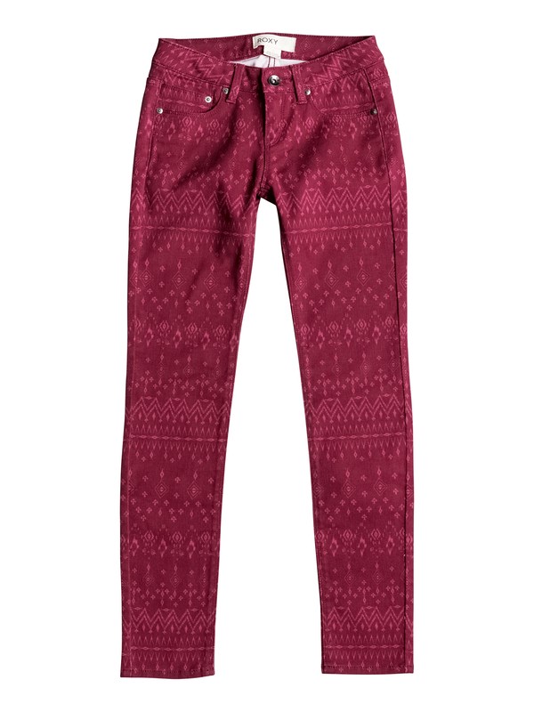 roxy, Sea Horse - Jean coupe slim, GOOD MORNING IKAT RED PLUM (rrc6) 0 Sea Horse - Jean coupe slim ERGDP03026 Roxy