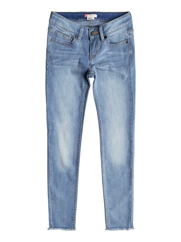 roxy, Girls 7-14 Roses And Violets Slim Fit Jeans, LIGHT BLUE (bfg0) 0 Girls 7-14 Roses And Violets Slim Fit Jeans ERGDP03040 Roxy