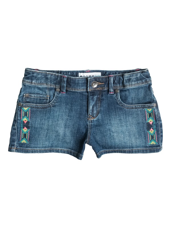 roxy, Girls 7-14 Lisy Embellished Shorts, LIGHT BLUE (bfgw) 0 Girls 7-14 Lisy Embellished Shorts ERGDS00002 Roxy