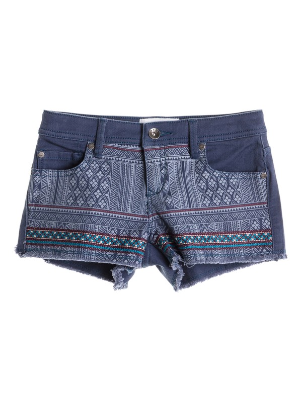 roxy, Girls 7-14 Lisy Patch Short, TIBET MIX COMBO DARK DENIM BRQ (brq6) 0 Girls 7-14 Lisy Patch Short ERGDS03003 Roxy