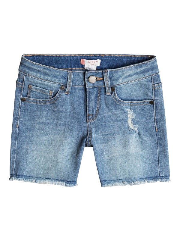 roxy, Girls 7-14 Bless My Destiny Denim Shorts, LIGHT BLUE (bfg0) 0 Girls 7-14 Bless My Destiny Denim Shorts ERGDS03032 Roxy