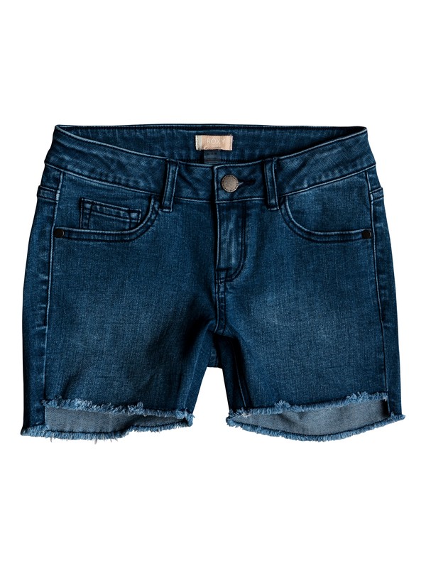 roxy, Girls 7-14 Light Hearted Denim Shorts, RETRO BLUE (bkp0) 0 Girls 7-14 Light Hearted Denim Shorts Blue ERGDS03037 Roxy