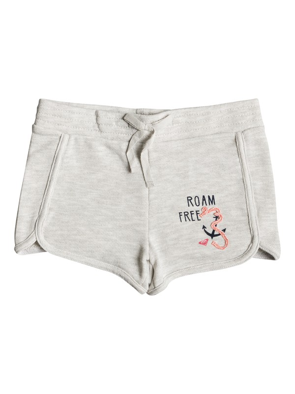 roxy, Girl's 7-14 Neon Tonight Roam Free Sweat Shorts, METRO HEATHER (tenh) 0 Girl's 7-14 Neon Tonight Roam Free Sweat Shorts Beige ERGFB03075 Roxy