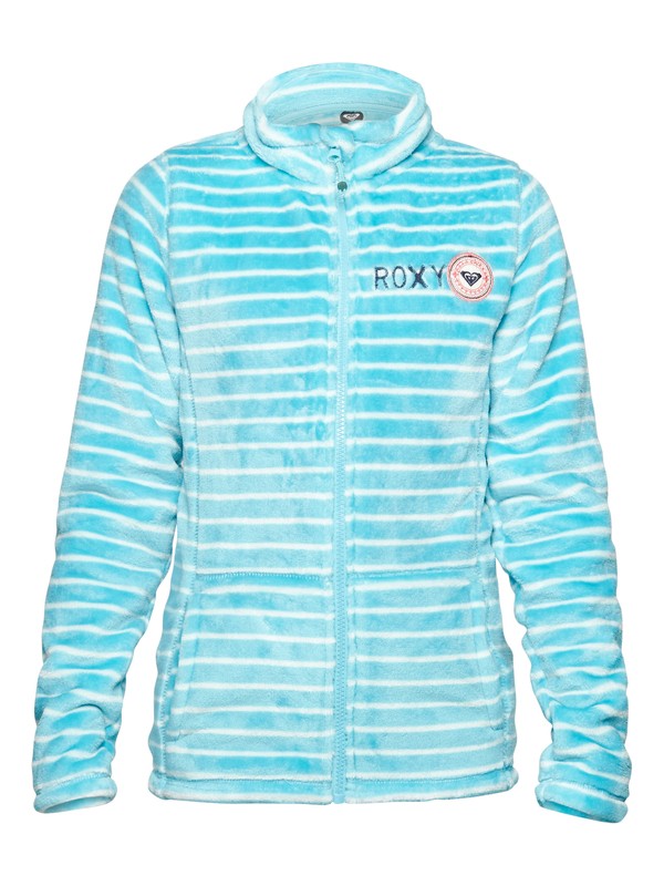 roxy, Girls 7-14 Igloo Zip Up, TEDDY STRIPE_CAPRI (bhq1) 0 Girls 7-14 Igloo Zip Up ERGFT00053 Roxy