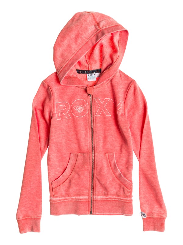 roxy, Girls 7-14 Sun Ray B Hoodie, HOT CORAL HEATHER (mkzh) 0 Girls 7-14 Sun Ray B Hoodie ERGFT03045 Roxy