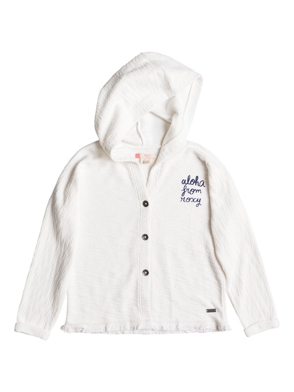 Grizzly Girly - Button-Up Hoodie ERGFT03191 0 Girls 7-14 Grizzly Girly Button Up Hoodie ERGFT03191 Roxy