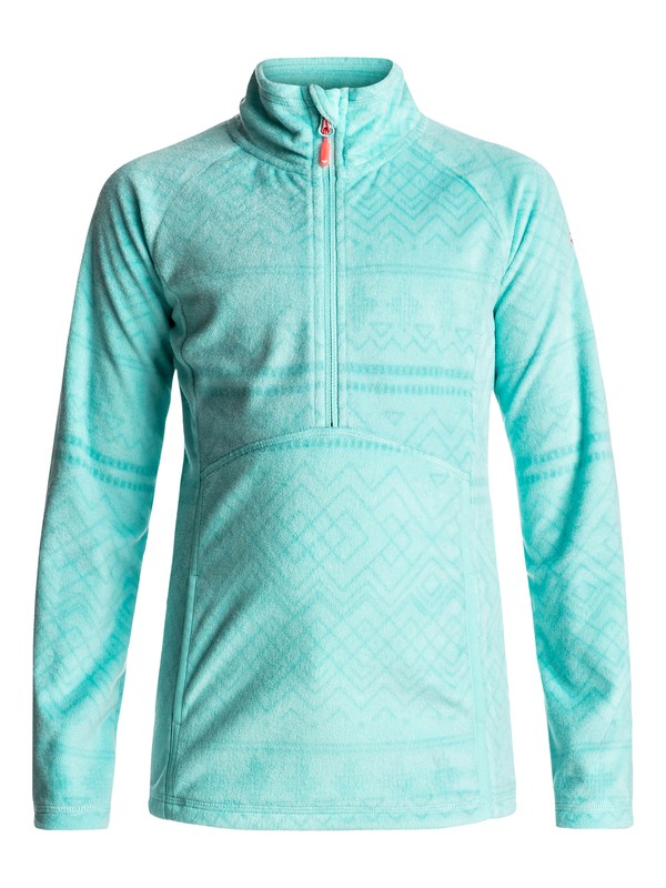 roxy, Cascade - Half-Zip Polar Fleece, ARUBA BLUE_ASTA LAYER PRINT (bfk5) 0 Cascade - Half-Zip Polar Fleece ERGFT03210 Roxy